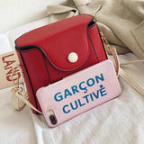 PU Shoulder Bag Harajuku Leisure Cross Body High Street Handbag Retro