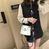 PU Shoulder Bag Harajuku Leisure Cross Body High Street Handbag Retro