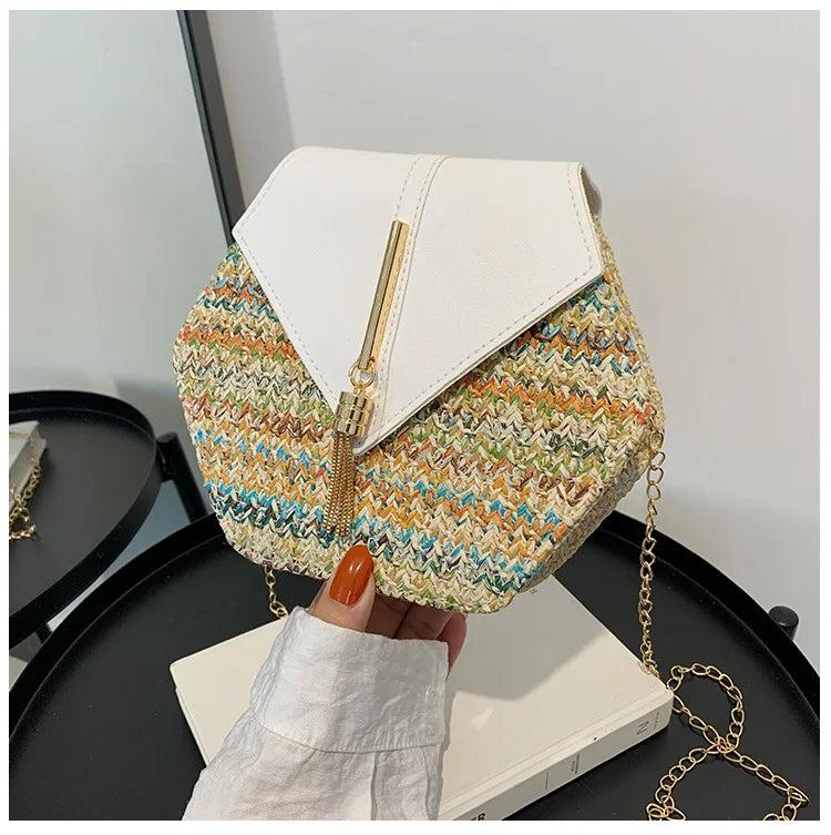 Classic Handbags High Bolsos Women's Shoulder Crossbody Bags Woven Beach Bag