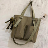 Waterproof Canvas Bag Large Capacity Student Messenger Bag
