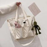 Waterproof Canvas Bag Large Capacity Student Messenger Bag