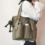 Waterproof Canvas Bag Large Capacity Student Messenger Bag