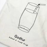 Women Canvas Shoulder Bag Print Shopping Bags Cotton Handbags Tote For Girls