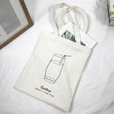 Women Canvas Shoulder Bag Print Shopping Bags Cotton Handbags Tote For Girls