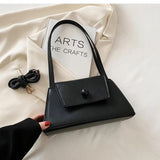 French Texture Shoulder Bag for Women Summer Solid Underarm Pack