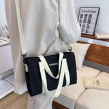 Canvas Reusable Shoulder Tote Crossbody Bag