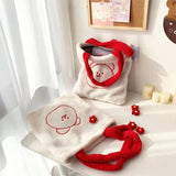 Fluffy Fur Bear Shoulder Tote Bag Soft Shop Handbags