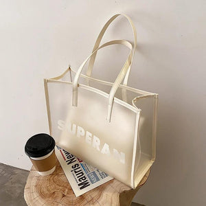 Large Capacity PVC One Shoulder Bag Women's Transparent Handbag