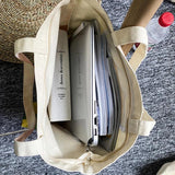 Canvas Shoulder Bag Print Ladies Shopping Bags Cotton Fabric Handbags Tote