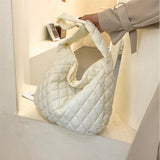Quilted Shoulder Bag Large Capacity Crossbody Handbag Female Shopper Winter Warm