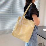 Summer PVC Shoulder Bags Women Large Capacity Underarm Casual Totes All-match