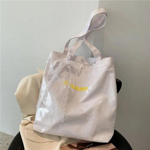 Summer PVC Shoulder Bags Women Large Capacity Underarm Casual Totes All-match