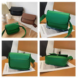 Solid PU Leather Women Bags Wide Strap Female Shoulder Crossbody Messenger Flap