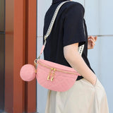 Fanny Belt Pack PU Messenger Bags Diamonds Crossbody Cosmetics Shopper Purse