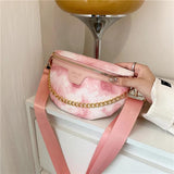 Fanny Belt Pack PU Messenger Bags Diamonds Crossbody Cosmetics Shopper Purse