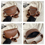 Fanny Belt Pack PU Messenger Bags Diamonds Crossbody Cosmetics Shopper Purse