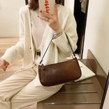 Crocodile Pattern Shoulder Bag Clutch Bag Patent Leather Underarm Shoulder Bag
