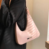 Women's Underarm Bag Solid Color PU Leather Handbag Tote