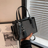 Diamond Women Party Handbag Ladies Shoulder Crossbody Texture Pu All-match Tote