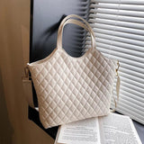Women Plaid Totes Large Capacity Shoulder Bag Casual Handbags