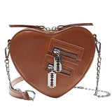 Gothic Heart Blade Crossbody Bag for Women Girl