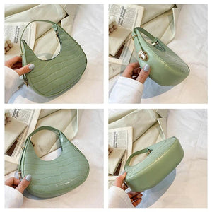 Women Shoulder Bag Ladies Handbags Solid Pu Leather Underarm Bags