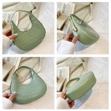 Women Shoulder Bag Ladies Handbags Solid Pu Leather Underarm Bags