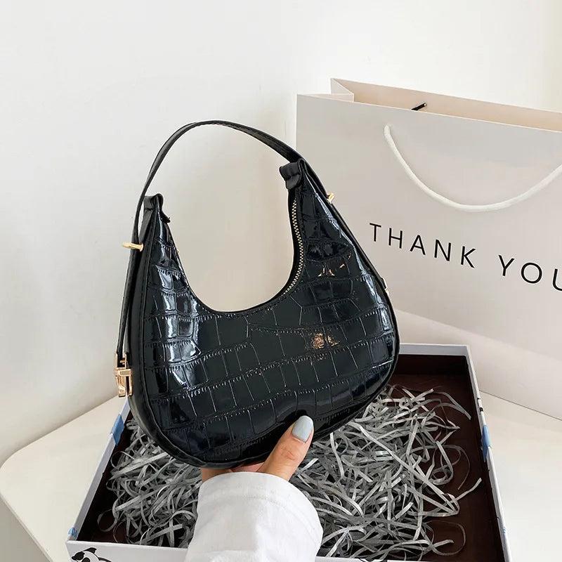 Women Shoulder Bag Ladies Handbags Solid Pu Leather Underarm Bags