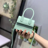 Crystal Leather Mini Messenger Bag Student Shoulder Bag