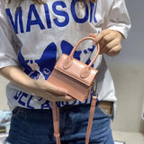 Crystal Leather Mini Messenger Bag Student Shoulder Bag