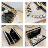 Acrylic Mini Bag Chain Cross Body Box Clutch Purse