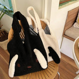 Plush Commute Bag Autumn Winter Female Large Capacity Soft Shoulder