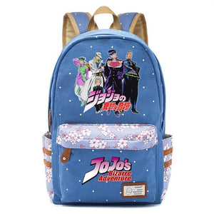 JoJo's Bizarre Adventure Backpack Student Schoolbag Canvas Knapsack