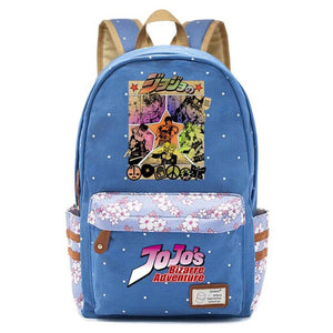 JoJo's Bizarre Adventure Backpack Student Schoolbag Canvas Knapsack