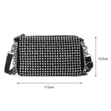 Rhinestone Shoulder Messenger Crossbody Bag Diamond Chain Ladies Casual Purse