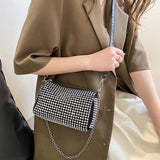 Rhinestone Shoulder Messenger Crossbody Bag Diamond Chain Ladies Casual Purse