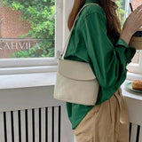 Vintage Leather Small Flap Messenger Bags for Women Shoulder Crossbody