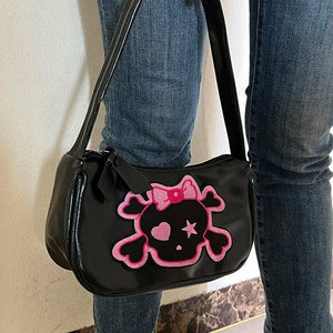 Retro Skeleton Harajuku Style Handbag Storage Crossbody Bag