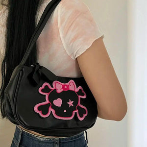 Retro Skeleton Harajuku Style Handbag Storage Crossbody Bag