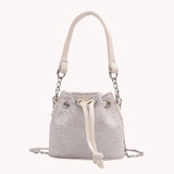 Diamond Rhinestone Bucket Chain Shoulder Bag Women Crossbody Tote