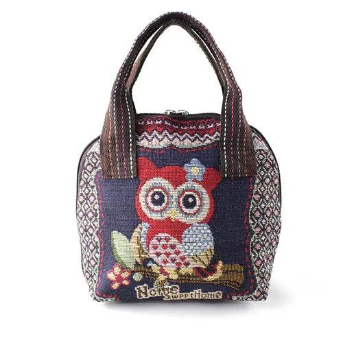 Ethnic Style Embroidered Shell Handbag 24*19.5*2.5
