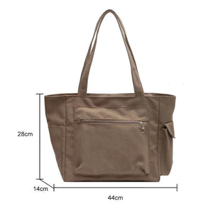 Autumn Canvas Handbags Multi-pocket Shoulder Bags Women Casual Satchel Hobo
