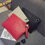 Women's Leather Wristlet Clutch Envelope Bag