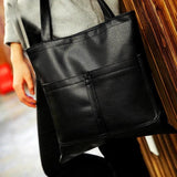 Women's PU Leather Shoulder Bag Large Capacity Tote