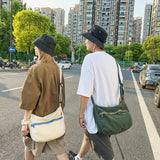 Vintage Canvas Crossbody Bag Eco Messenger Shopper Bag