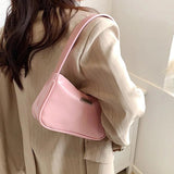 Soft Leather Clutch Purse French Shoulder Bags For Woman Armpit Packs