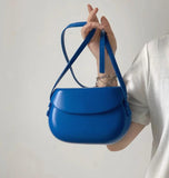 Vintage Saddle Shoulder Bag Purse for Women Solid Ladies Small Messenger Bags