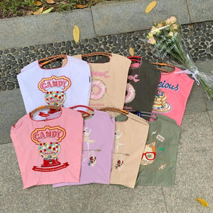 Vintage Embroidery Women Shoulder Bag Large Shopping Bag