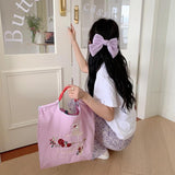 Vintage Embroidery Women Shoulder Bag Large Shopping Bag