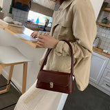 Women's PU Leather Handbag Tote - Solid Flap Bag for Ladies